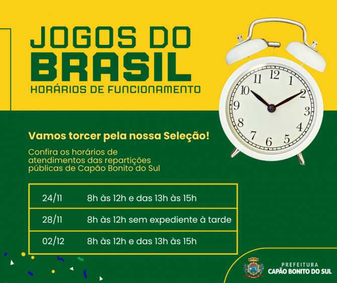 Copa do Mundo Feminina: Prefeitura Campo Grande altera horário de  expediente em dias de jogos do Brasil, Mato Grosso do Sul